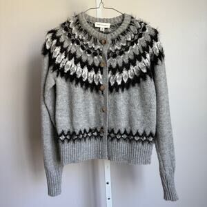Free Assembly sz XS Gray Knit Sweater Cardigan